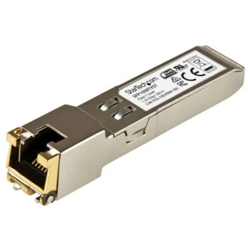 StarTech.com MSA Compatible RJ45 Copper Transceiver Module, Full Duplex, 1000Mbit/s - SFP1000TXST product image