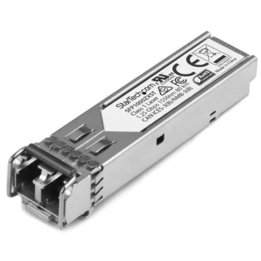 StarTech.com MSA Compatible LC Single Mode Transceiver Module, Full Duplex, 1000Mbit/s - SFP1000ZXST product image