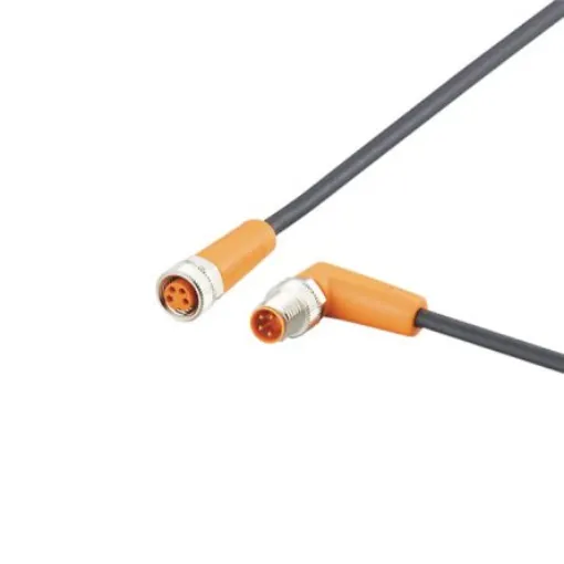 ifm electronic Right Angle Male 4 way M8 to Straight Female 4 way M8 Communication Cable, 2.5m - EVC456 product image