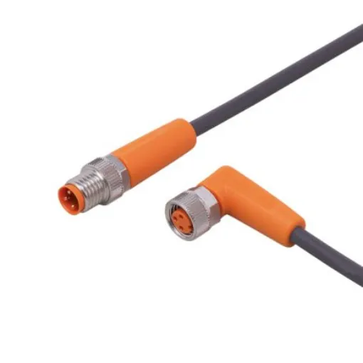 ifm electronic Straight Male 3 way M8 to Right Angle Female 3 way M8 Communication Cable, 4m - EVC477 product image