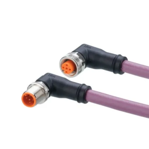 ifm electronic Right Angle Male 5 way M12 to Right Angle Female 5 way M12 Communication Cable, 5m - EVC955 product image