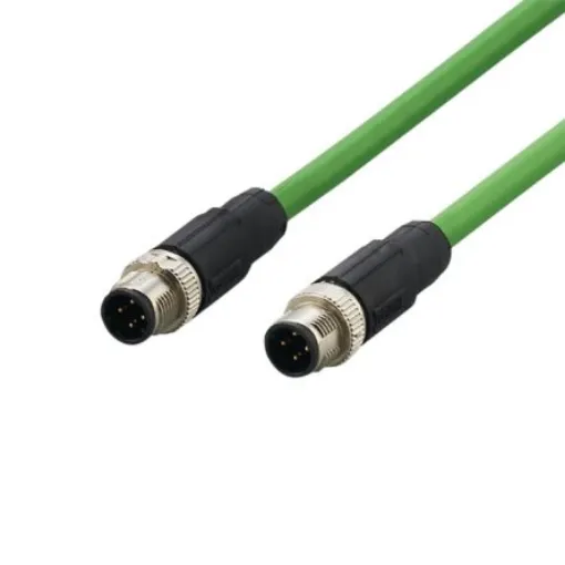 ifm electronicE211, 5m, Green M12 to Male M12 Male, Shielded, Terminated PVC Sheath - E21139 product image