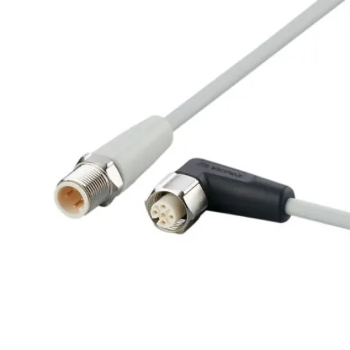ifm electronic Straight Male 4 way M12 to Right Angle Female 5 way M12 Communication Cable, 1m - EVF054 product image