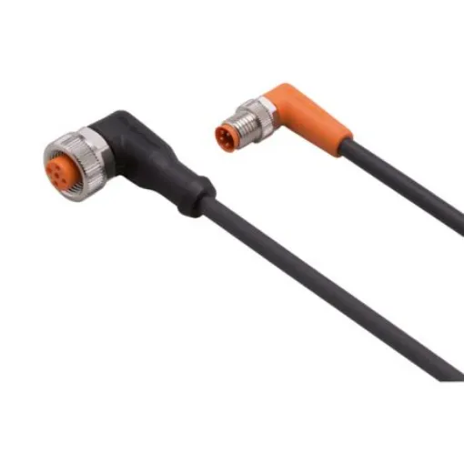 ifm electronic Right Angle Male 4 way M8 to Right Angle Female 5 way M12 Communication Cable, 300mm - EVC382 product image