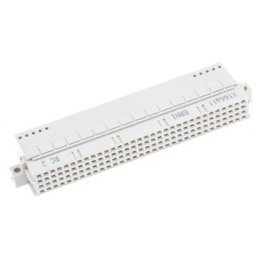 ERNI 128 Way 2.54mm Pitch, Type RD, 4 Row, Right Angle DIN 41612 Connector, Socket - 384850 / 384850-E product image