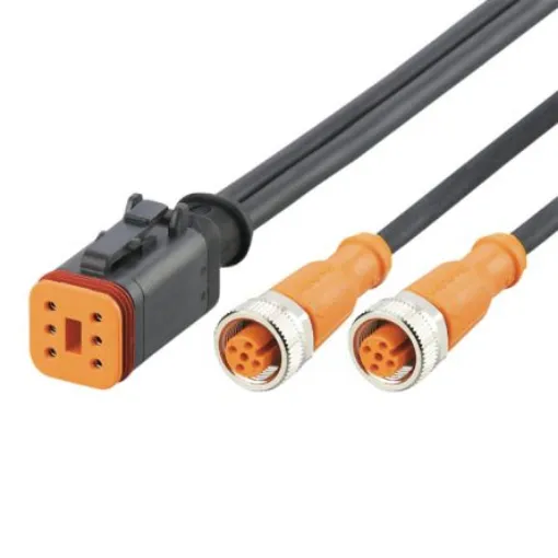 ifm electronic Straight Female 1 way Deutsch to Straight Female 10 way M12 Actuator/Sensor Cable, 1m - E12685 product image