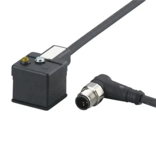 ifm electronic Straight Female 1 way M12 to Right Angle Female 1 way Valve Connector Actuator/Sensor Cable, 2m - E70129 product image