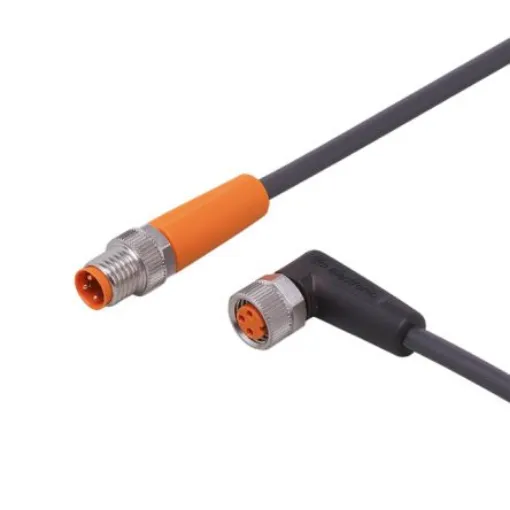 ifm electronic Straight Male 1 way M8 to Right Angle Female 1 way M8 Actuator/Sensor Cable, 600mm - EVC281 product image