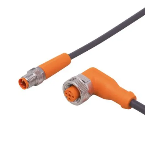 ifm electronic Straight Male 3 way M8 to Right Angle Female 5 way M12 Communication Cable, 4m - EVC832 product image