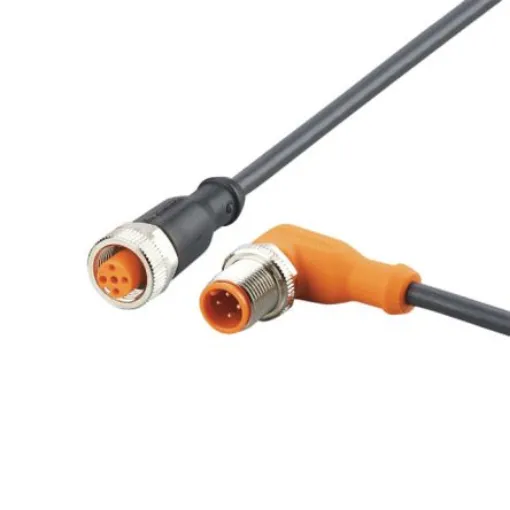 ifm electronic Right Angle Male 4 way M12 to Straight Female 5 way M12 Communication Cable, 300mm - EVC679 product image