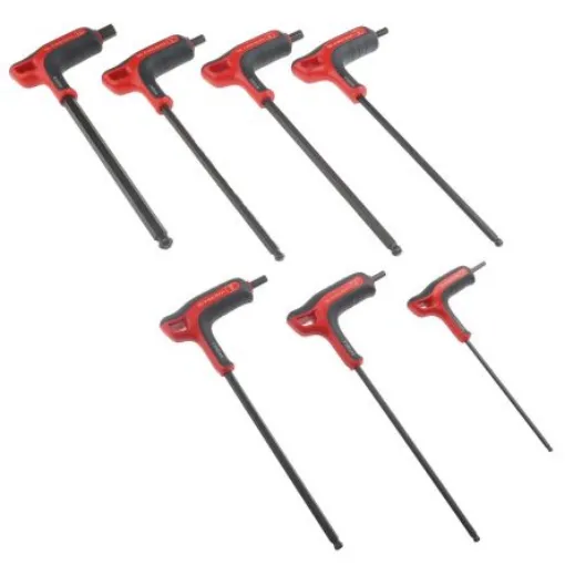 Facom 7 piece T Shape Metric Hex Key Set, 3mm - MOD.84TZSA product image
