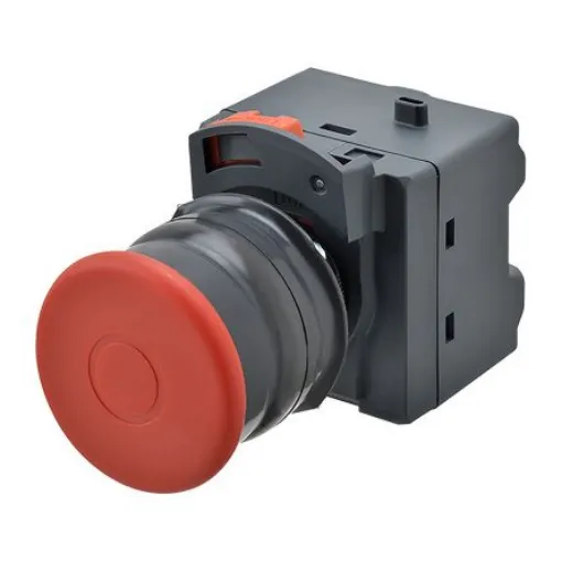 Omron A22NE-PD Series Pull Release Emergency Stop Push Button, Panel Mount, 22mm Cutout, 2NC, IP69K - A22NE-MP-PD02-N-69K product image