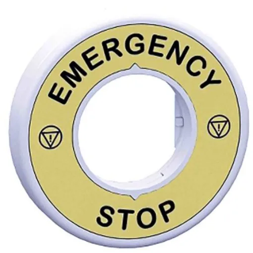 Schneider Electric Illuminated Unmarked Legend Ring for Use with Emergency Switching Off Mushroom Head Push-Button - ZBY9W2G101 product image