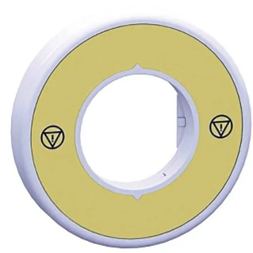 Schneider Electric Illuminated Unmarked Legend Ring for Use with Emergency Stop Mushroom Head Push-Button, EN ISO 13850 - ZBY9W2M140 product image