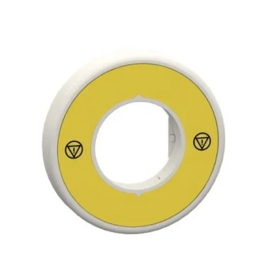 Schneider Electric Illuminated Unmarked Legend Ring for Use with Emergency Stop Mushroom Head Push-Button - ZBY9W3B140 product image