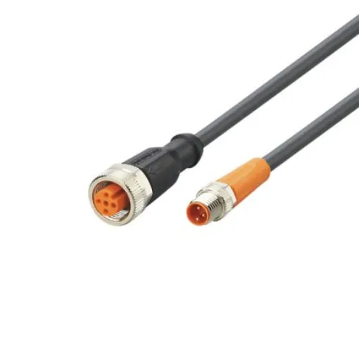 ifm electronic Straight Male 3 way M8 to Straight Female 5 way M12 Communication Cable, 300mm - EVC676 product image