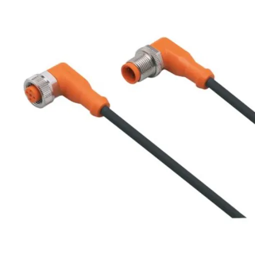 ifm electronic Right Angle Male 5 way M12 to Right Angle Female 5 way M12 Communication Cable, 2m - EVC458 product image