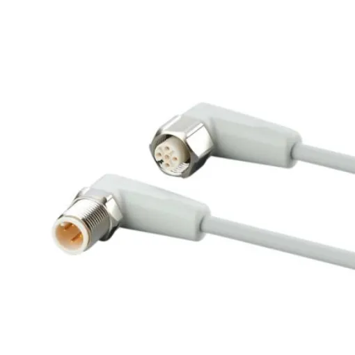 ifm electronic Right Angle Male 5 way M12 to Right Angle Female 5 way M12 Communication Cable, 300mm - EVF085 product image