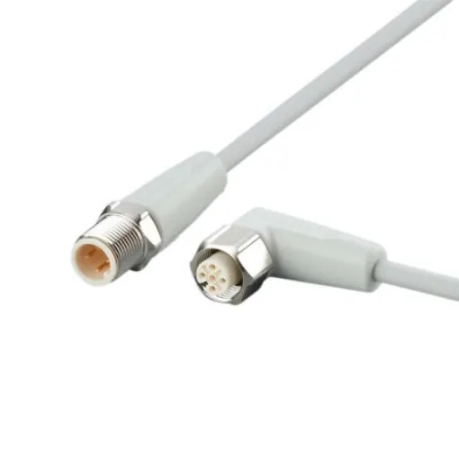 ifm electronic Straight Male 4 way M12 to Right Angle Female 5 way M12 Communication Cable, 1.5m - EVF120 product image