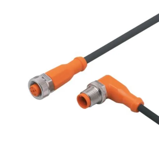 ifm electronic Right Angle Male 4 way M12 to Straight Female 5 way M12 Communication Cable, 10m - EVC342 product image