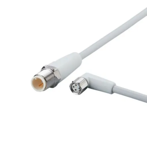 ifm electronic Straight Male 3 way M12 to Right Angle Female 3 way M8 Communication Cable, 2m - EVF245 product image