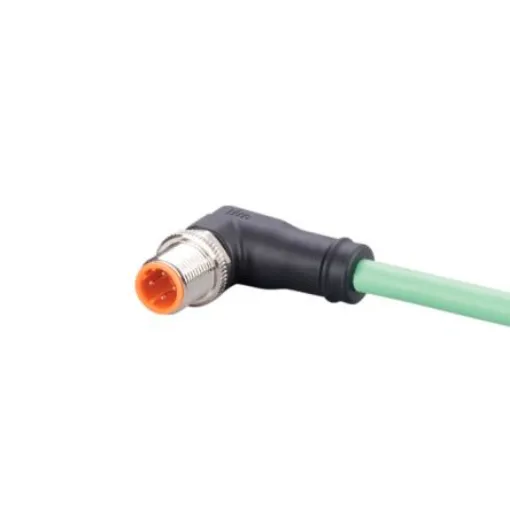 ifm electronic Right Angle Male 4 way M12 to Right Angle Male 4 way M12 Communication Cable, 50m - EVC902 product image