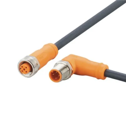 ifm electronic Right Angle Male 4 way M12 to Straight Female 5 way M12 Communication Cable, 1m - EVC732 product image