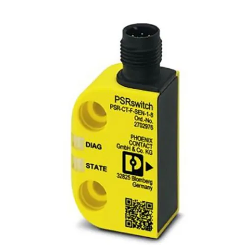 Phoenix Contact PSR-CT-C-SEN-1-8 Series RFID Non-Contact Safety Switch, 24V dc, Polybutylene Terephthalate Housing, M12 - 2702972 product image