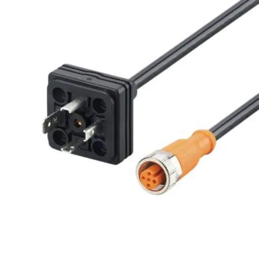 ifm electronic Straight Male 1 way Type A Plug to Straight Female 1 way M12 Sensor Actuator Cable, 400mm - E30436 product image