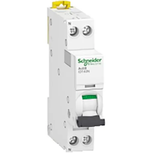 Schneider Electric Acti 9 Acti9 iDT40N MCB, 1P, 16A Curve C, 230V AC, 10 kA Breaking Capacity - A9P24616 product image