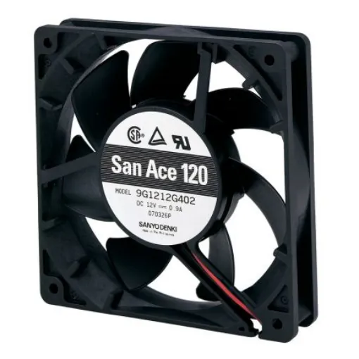 Sanyo Denki 9G Series Axial Fan, 24 V dc, DC Operation, 100.2m³/h, 1.92W, 80mA Max, 119 x 119 x 25mm - 9G1224M4021 product image