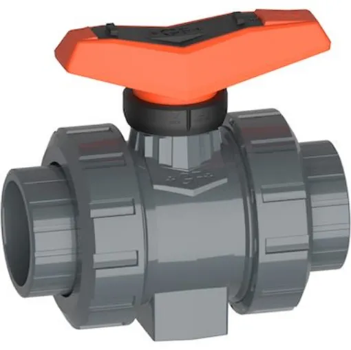 Georg Fischer PVC-U 2 Way, Ball Valve, Solvent Cement Socket, 3/8in - 161546061 product image