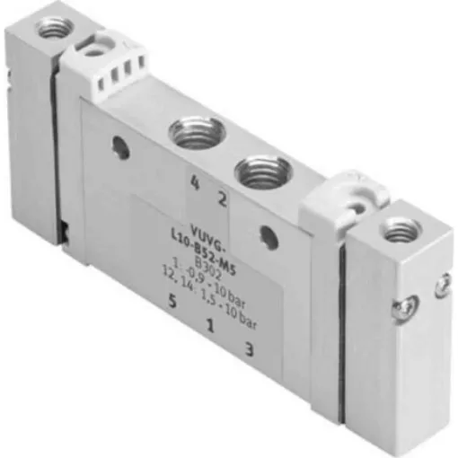 Festo 2x3/2 Closed, Monostable Pneumatic Solenoid Valve - Pneumatic VUWG Series, 573805 - VUWG-L10-T32C-A-M5 product image