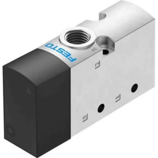 Festo 3/2 Closed, Monostable Pneumatic Solenoid Valve - Pneumatic G 1/4 VUWG Series, 575484 - VUWS-L25-M32C-E-G14 product image