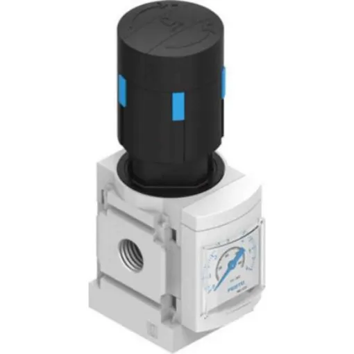 Festo G 1/4 Pneumatic Regulator - 0.3bar to 4bar, 14bar max. input, 529416 - MS4-LR-1/4-D5-AS-Z product image