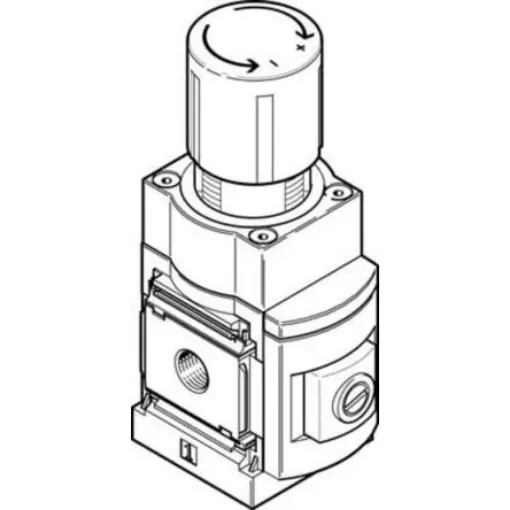 Festo G 1/2 Pneumatic Regulator - 0.05bar to 2.5bar, 14bar max. input, 538022 - MS6-LRP-1/2-D4-A8 product image
