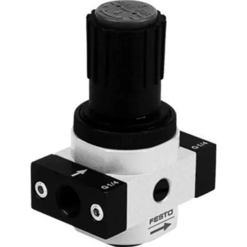 Festo G 1/2 Pneumatic Regulator - 0.5bar to 12bar, 16bar max. input, 162594 - LR-1/2-D-O-MIDI product image