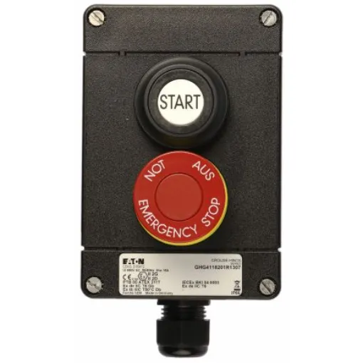 Eaton Push Button Control Station, 2 Cutouts, IP67 - GHG4118201R1307 product image