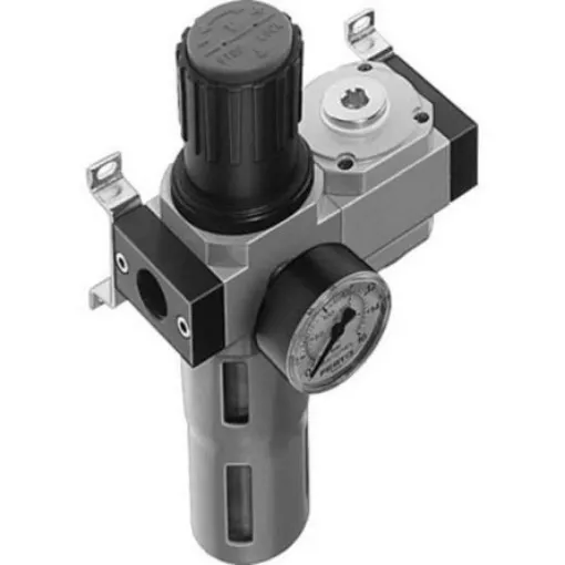 Festo D Filter Regulator, 40µm, G 1/4, Automatic, 185710 - LFR-1/4-D-MINI-KA-A product image