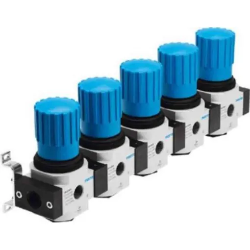 Festo G 1/4 Pneumatic Regulator - 0.5bar to 12bar, 16bar max. input, 529002 - LRB-1/4-D-O-K5-MINI product image