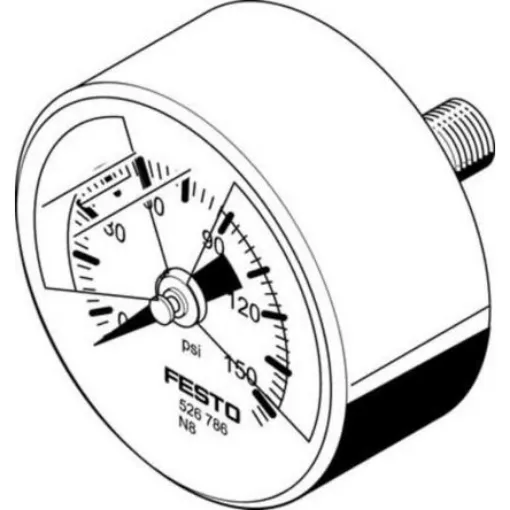 Festo G 1/2 FRL, Manual Drain, 5µm Filtration Size - FRC-1/2-D-5M-MIDI product image