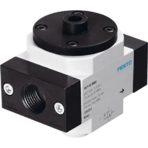 Festo 3/2 Closed, Monostable Pneumatic Manual Control Valve HEP Series, 1/2, 1/8, 3/8, 193258 - HEP-1/2-D-MAXI product image
