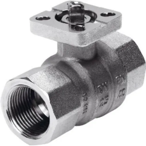 Festo Nickel Plated Brass 2 Way, Ball Valve, Threaded, Rp 2in, 25mm, 25bar Operating Pressure - VAPB-2-F-25-F05 product image