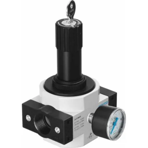 Festo G 1/4 Pneumatic Regulator - 0.5bar to 7bar, 1/4 in, 16bar max. input, 194614 - LRS-1/4-D-7-MINI product image