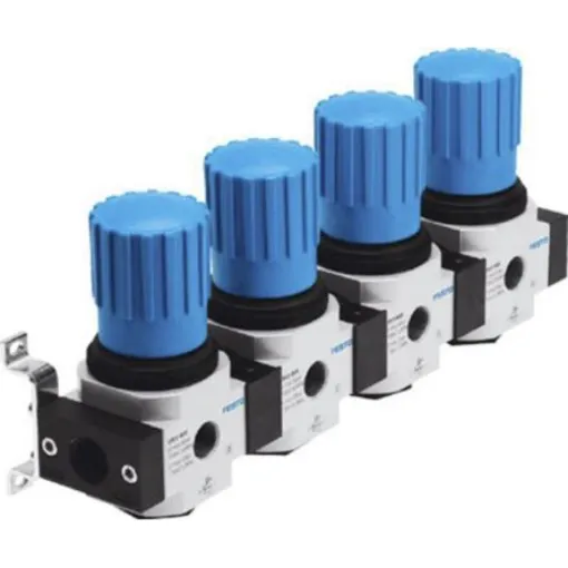 Festo G 1/4 Pneumatic Regulator - 0.5bar to 7bar, 16bar max. input, 528984 - LRB-1/4-D-7-O-K4-MINI product image