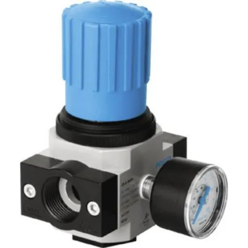 Festo G 1/2 Pneumatic Regulator - 0.5bar to 7bar, 16bar max. input, 192358 - LR-1/2-D-7-DI-MAXI product image