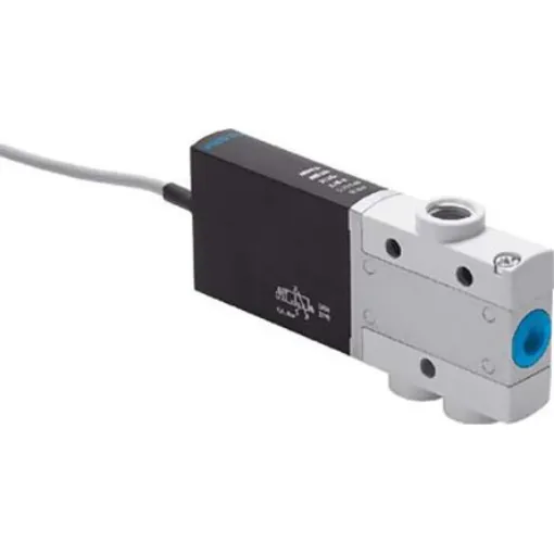 Festo 3/2 Closed, Monostable Pneumatic Solenoid/Pilot-Operated Control Valve - Electrical G 1/8 MHE3 Series, 525149 - MHE3-MS1H-3/2G-1/8-K product image