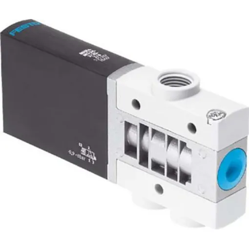 Festo 3/2 Closed, Monostable Pneumatic Solenoid/Pilot-Operated Control Valve - Electrical MHE4 Series, 525187 - MHE4-MS1H-3/2G-1/4 product image