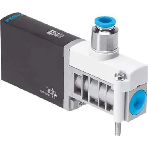Festo 3/2 Closed, Monostable Pneumatic Solenoid/Pilot-Operated Control Valve - Electrical MHP4 Series, 525183 - MHP4-MS1H-3/2G-QS-8 product image