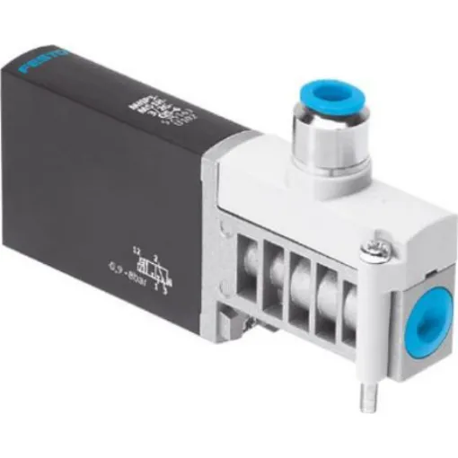 Festo 3/2 Closed, Monostable Pneumatic Solenoid/Pilot-Operated Control Valve - Electrical MHP3 Series, 525143 - MHP3-MS1H-3/2G-QS-6 product image